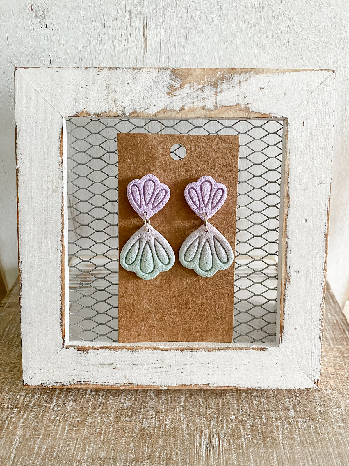 Purple & green ombre mermaid dangles