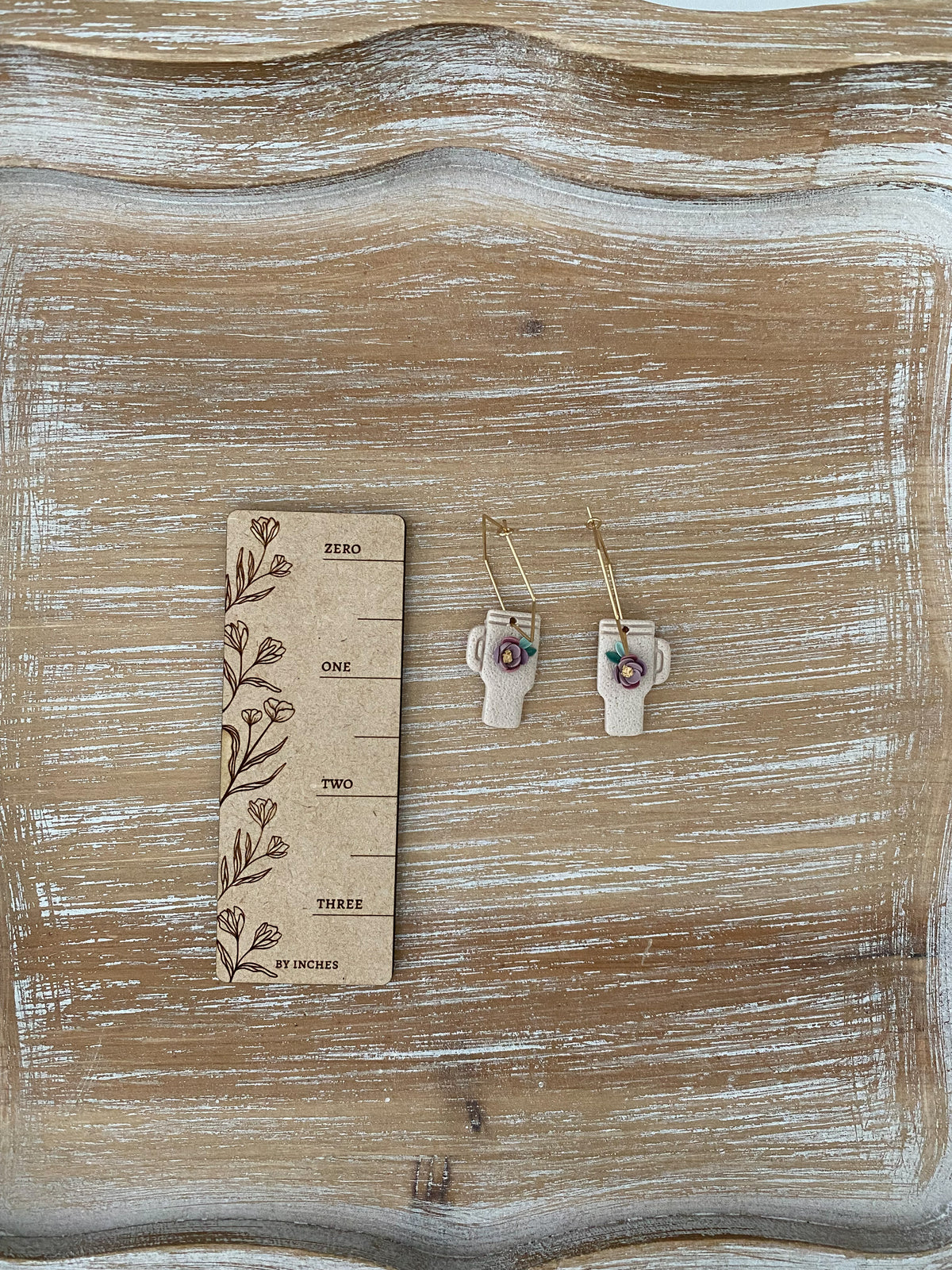 Water cup inspired floral earrings