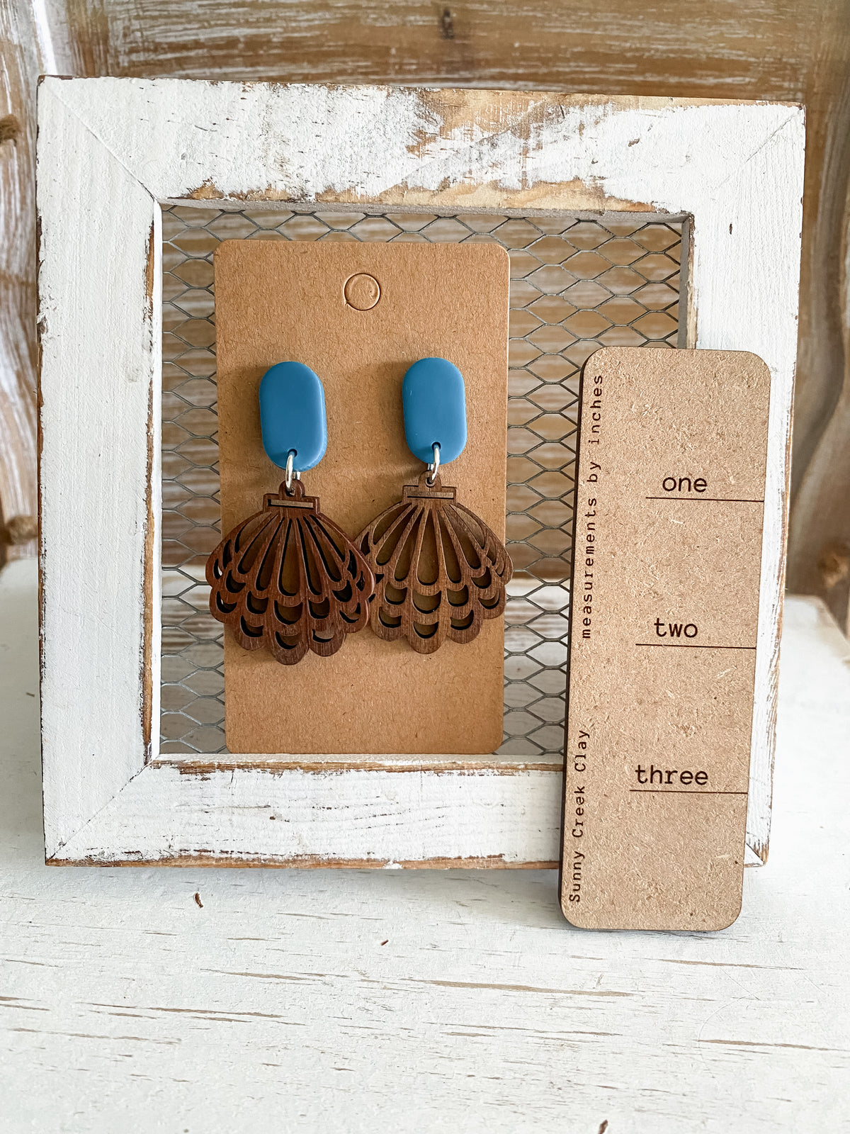 Wood seashell dangles Collection