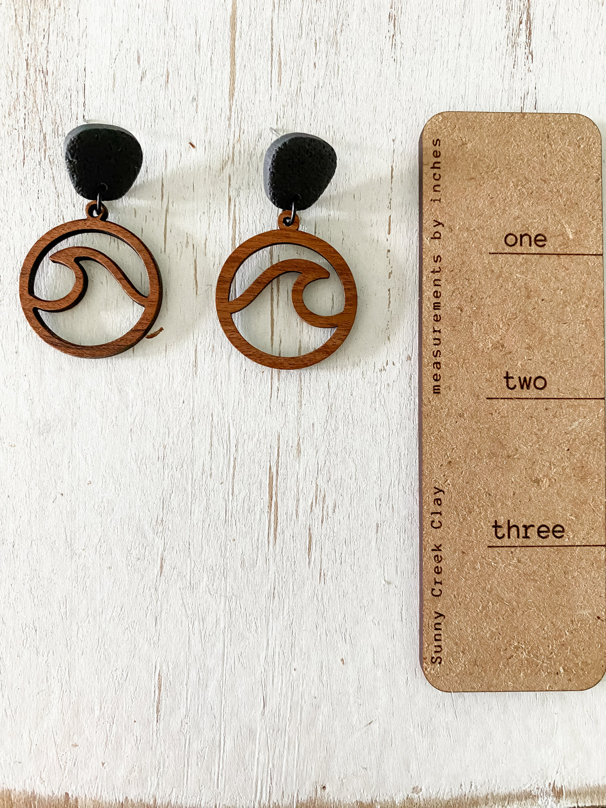 Wave polymer clay earrings collection