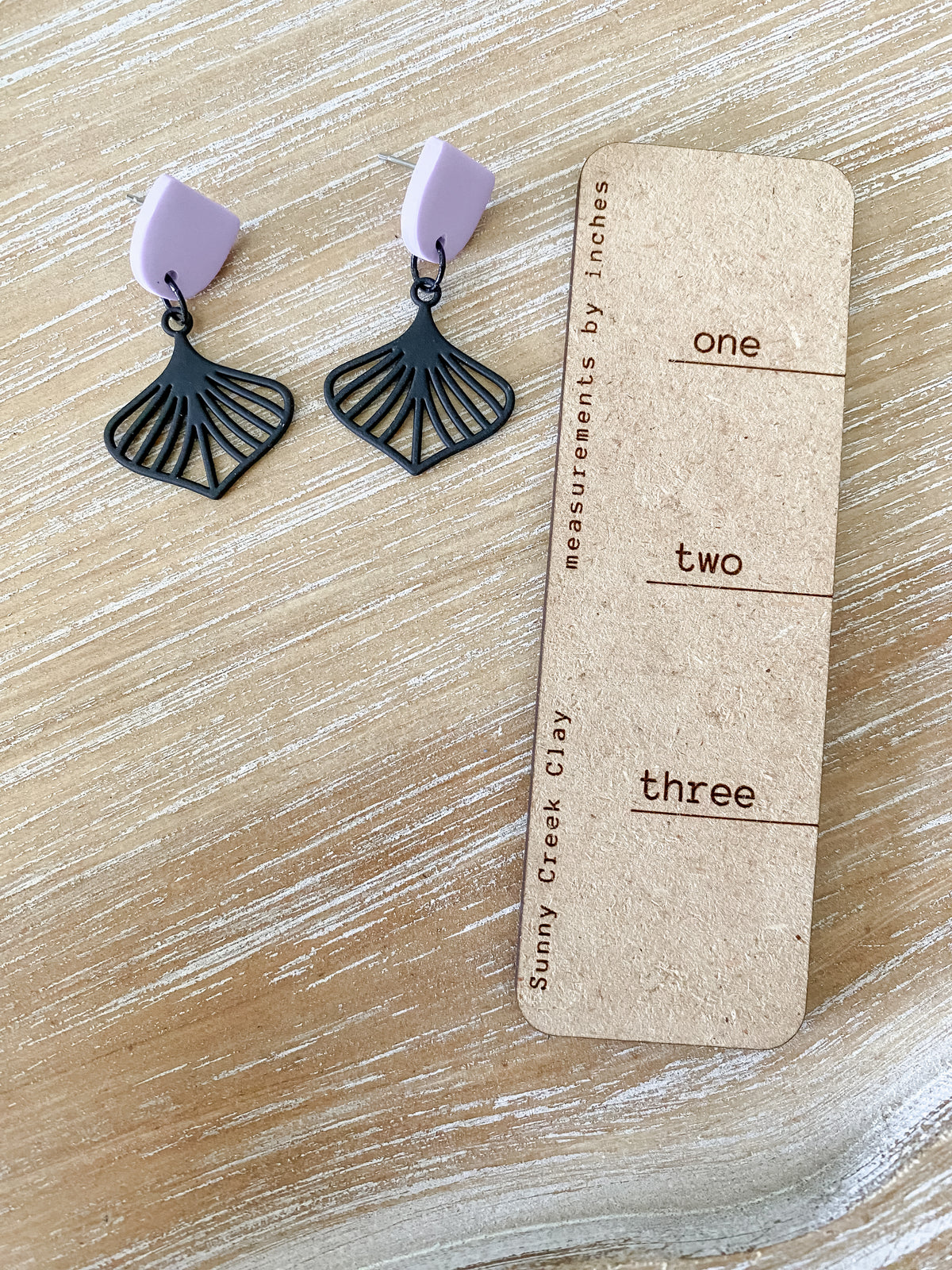 Black metal tropical handmade polymer clay earring collection