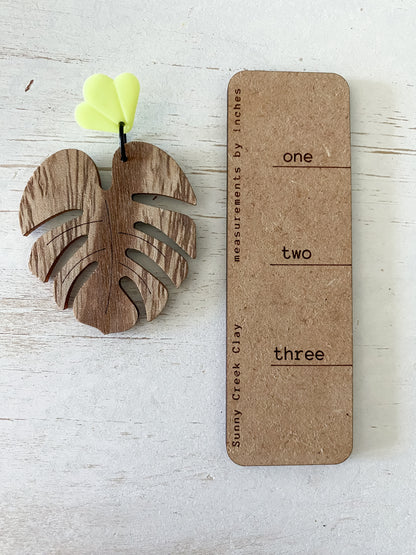 Lightweight monstera earring collection