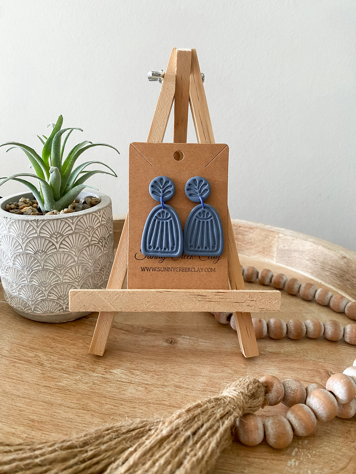 Aztec print handmade polymer clay earring collection
