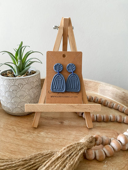 Aztec print handmade polymer clay earring collection