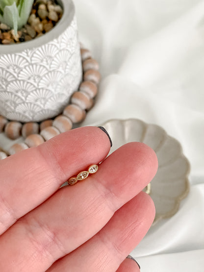 Gold Cubic Zirconia Huggies