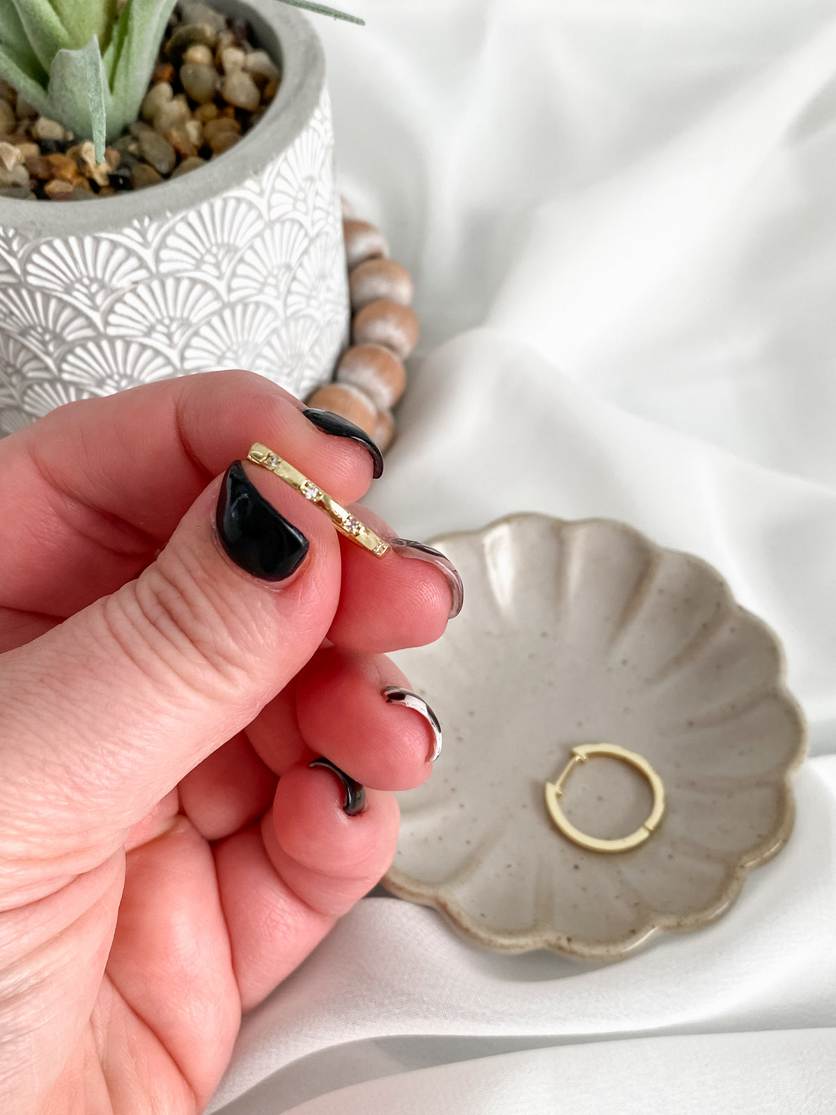 Gold Hinge Hoops