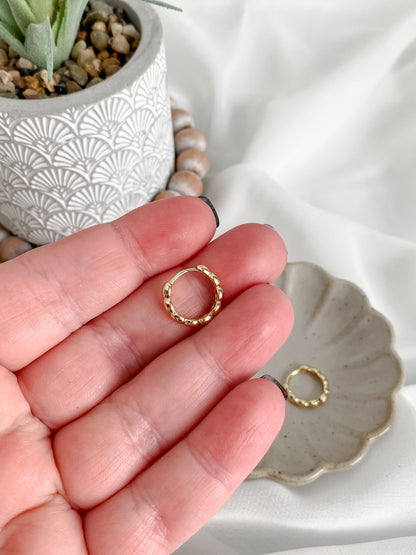 Bubbly Huggie Earrings
