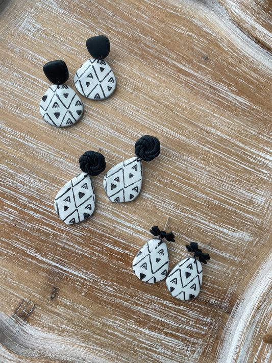 Abstract black and white print collection