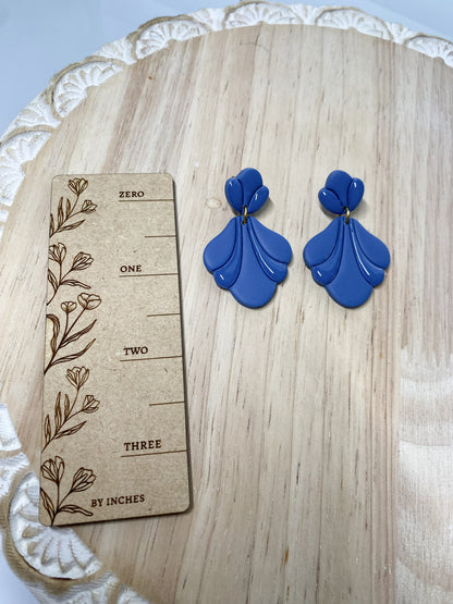 Teardrop polymer clay earrings with resin detail (multiple styles)