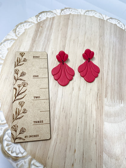 Embossed teardrop polymer clay earrings (multiple styles)