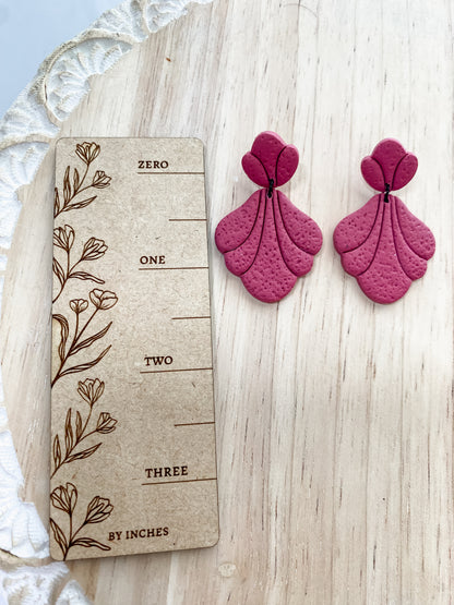 Embossed teardrop polymer clay earrings (multiple styles)
