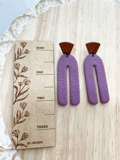 Tall arch handmade polymer clay earrings (multiple styles)