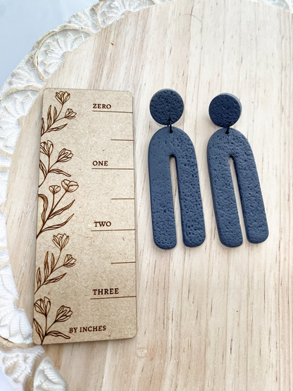 Tall arch handmade polymer clay earrings (multiple styles)