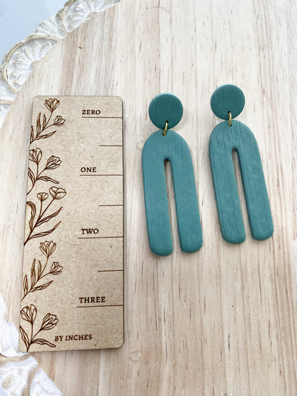 Tall arch handmade polymer clay earrings (multiple styles)