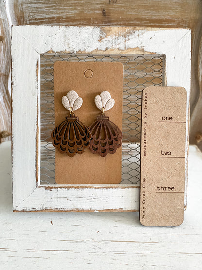 Wood seashell dangles Collection