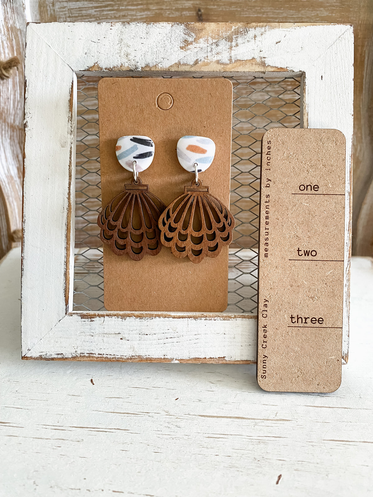 Wood seashell dangles Collection