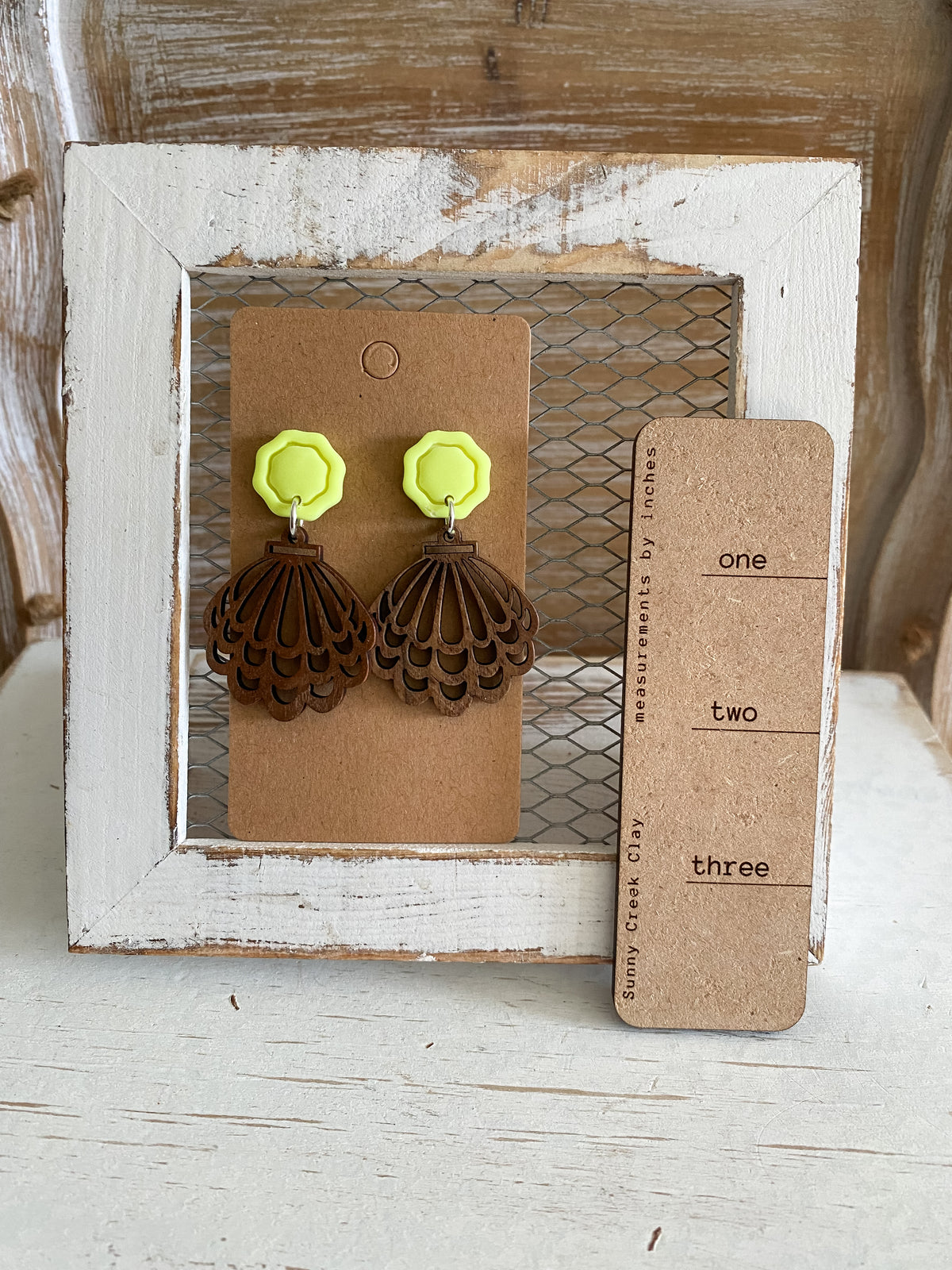 Wood seashell dangles Collection