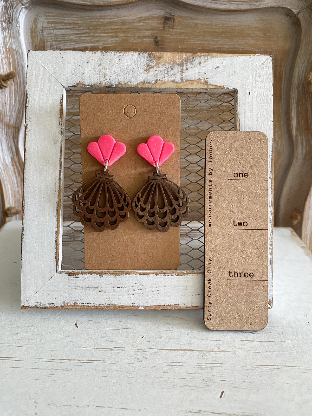 Wood seashell dangles Collection