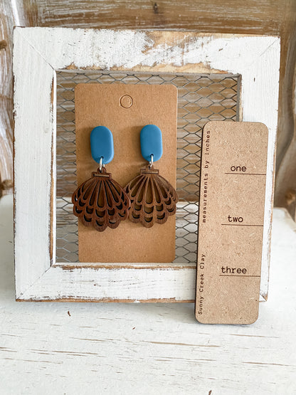Wood seashell dangles Collection