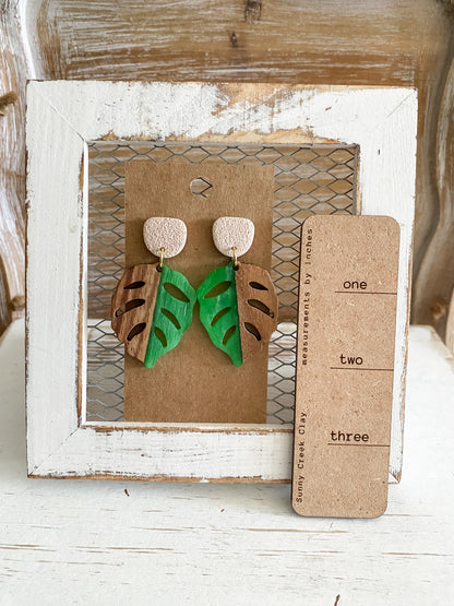 Tropical wood and resin dangles