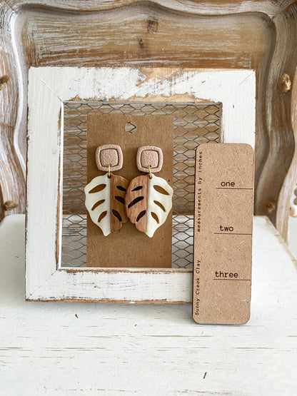 Tropical wood and resin dangles