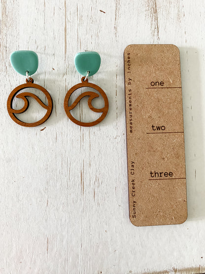 Wave polymer clay earrings collection