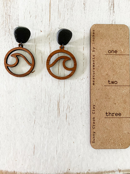 Wave polymer clay earrings collection
