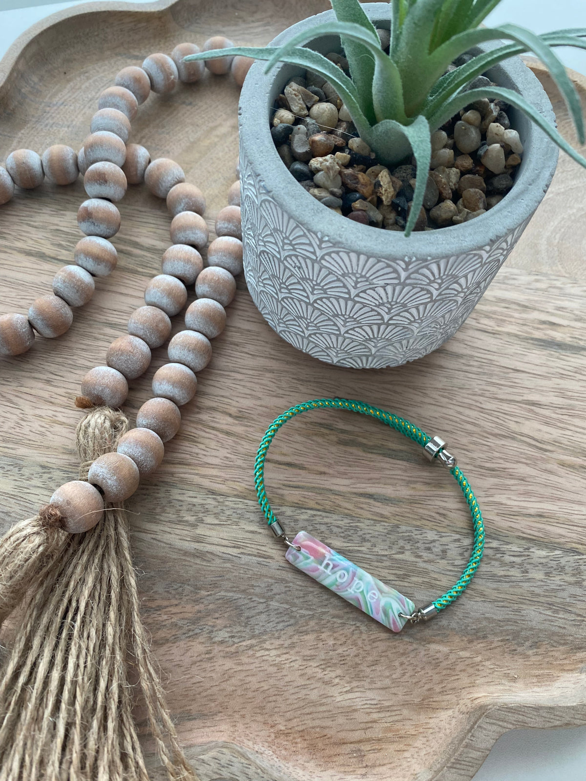Inspirational handmade polymer clay bracelet collection