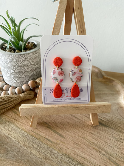 Amalfi Coast inspired handmade polymer clay earring collection