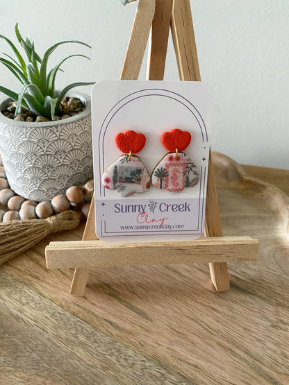 Amalfi Coast inspired handmade polymer clay earring collection