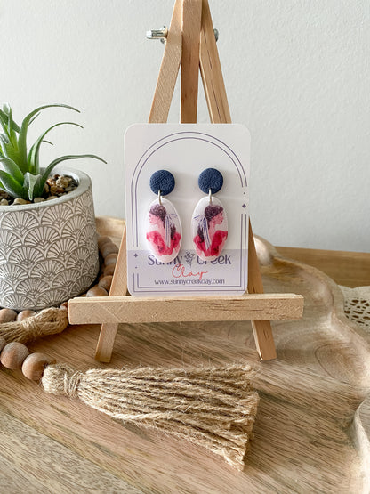 Summer girl handmade polymer clay earring collection