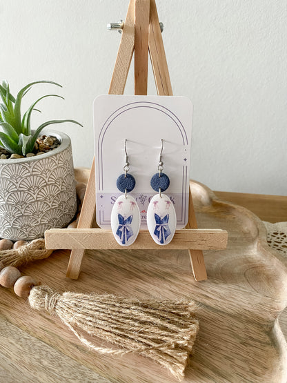 Vintage bathing suit handmade polymer clay earring collection