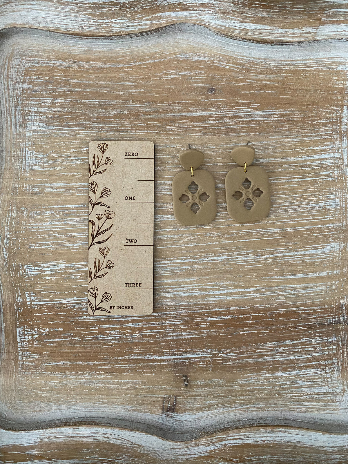 Rounded rectangle cut-out dangle earrings (multiple styles)