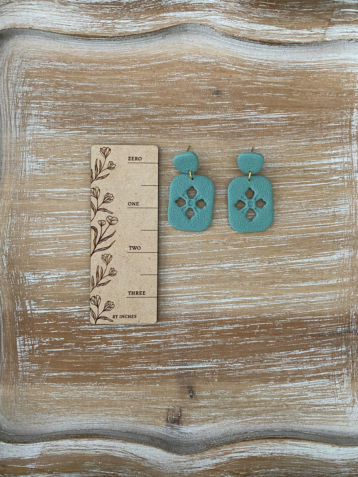 Rounded rectangle cut-out dangle earrings (multiple styles)
