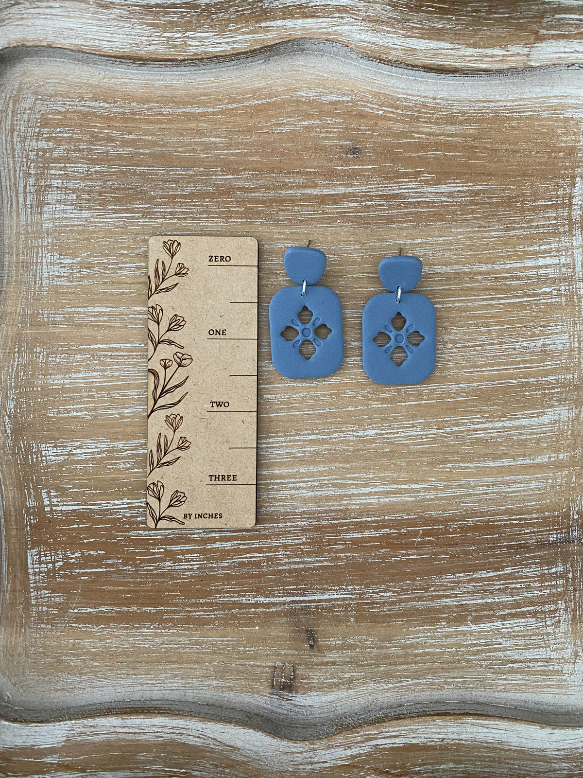 Rounded rectangle cut-out dangle earrings (multiple styles)