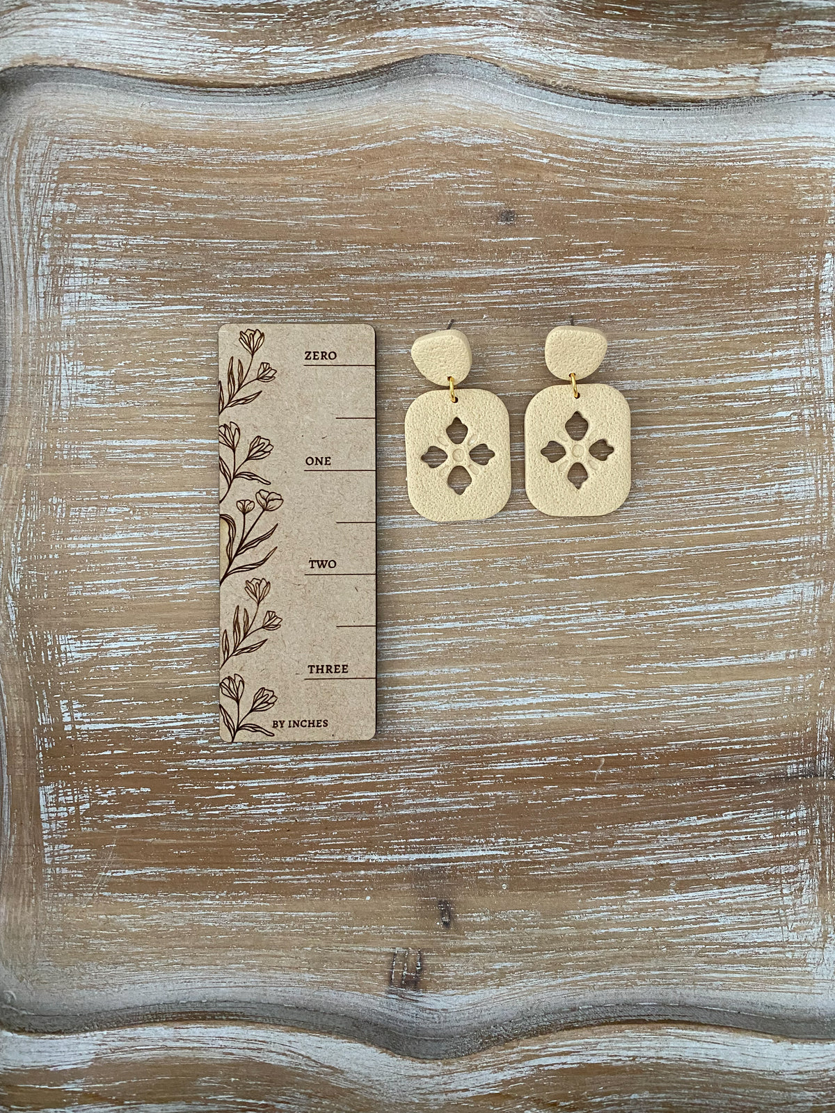 Rounded rectangle cut-out dangle earrings (multiple styles)