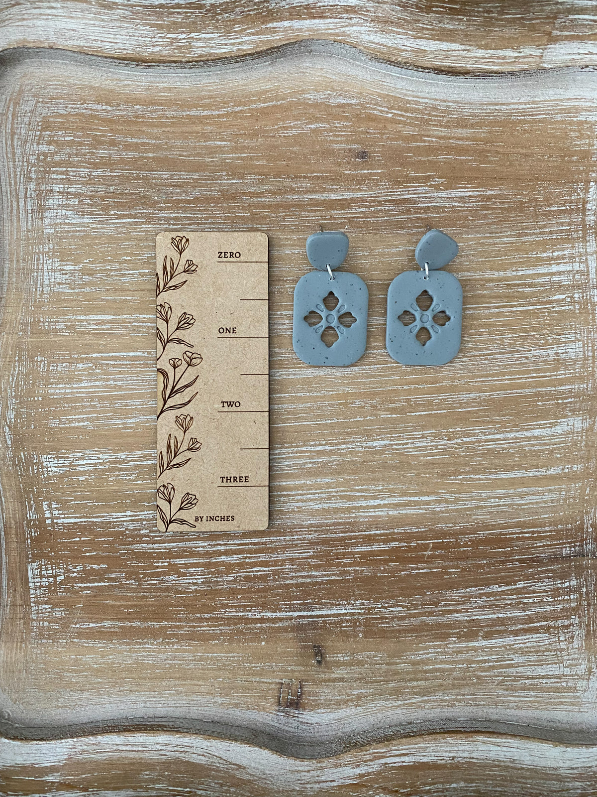 Rounded rectangle cut-out dangle earrings (multiple styles)
