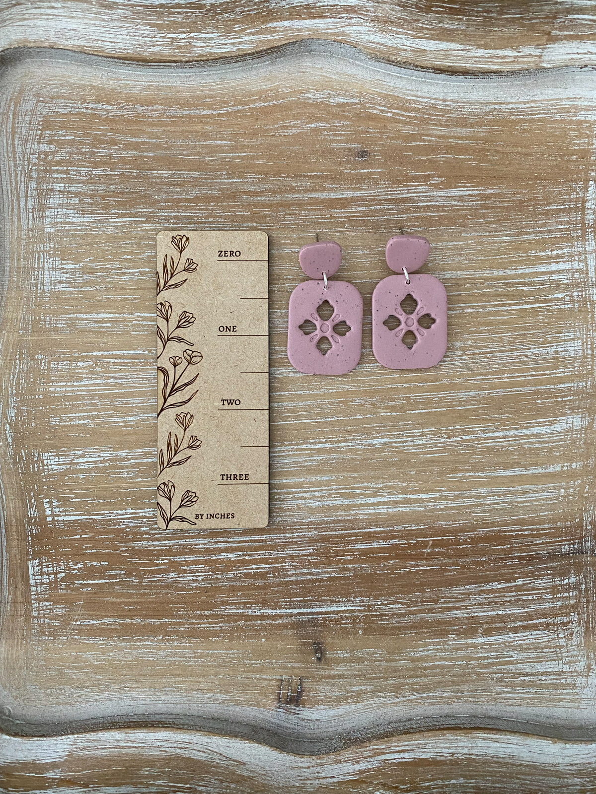 Rounded rectangle cut-out dangle earrings (multiple styles)