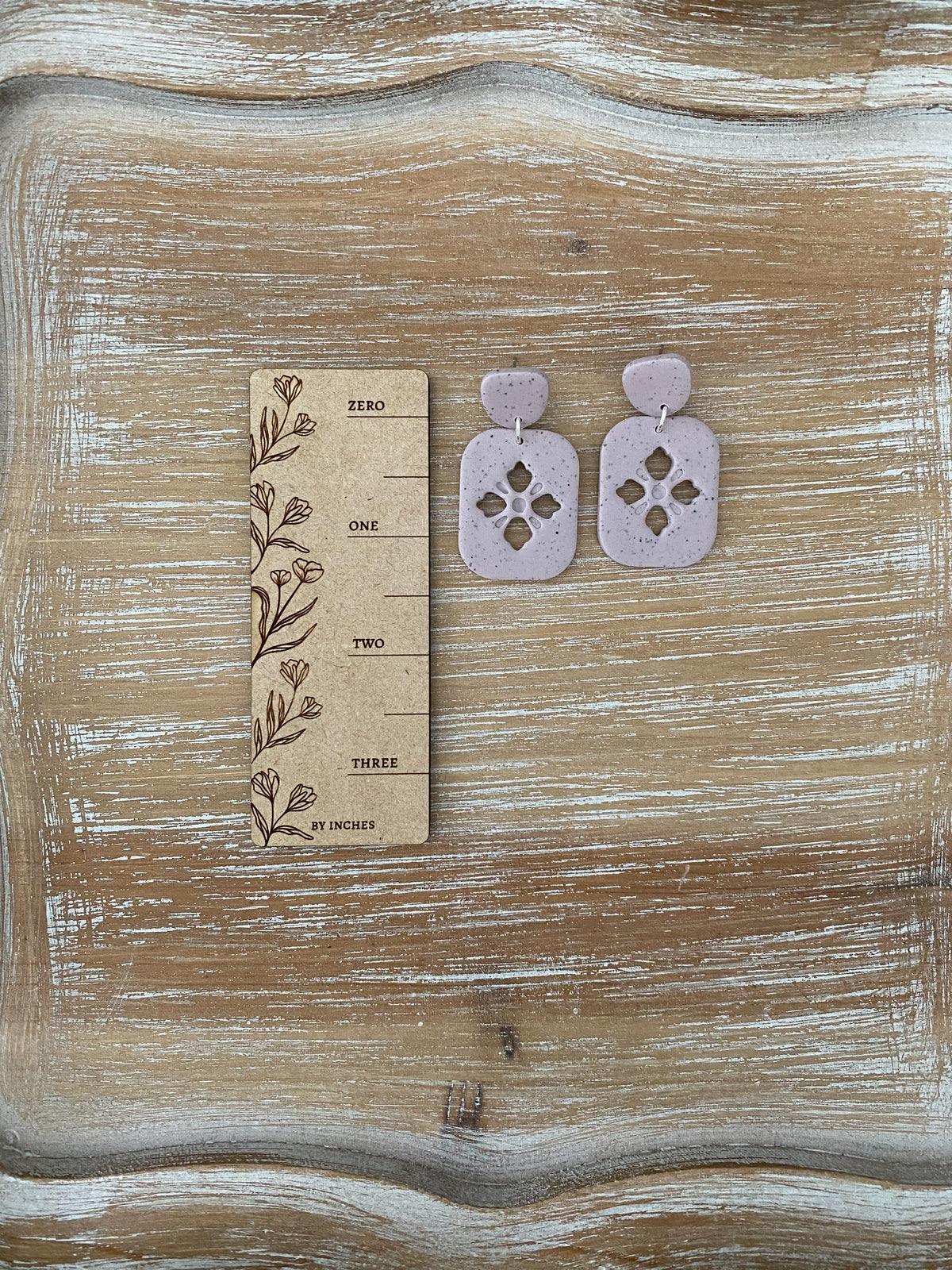 Rounded rectangle cut-out dangle earrings (multiple styles)
