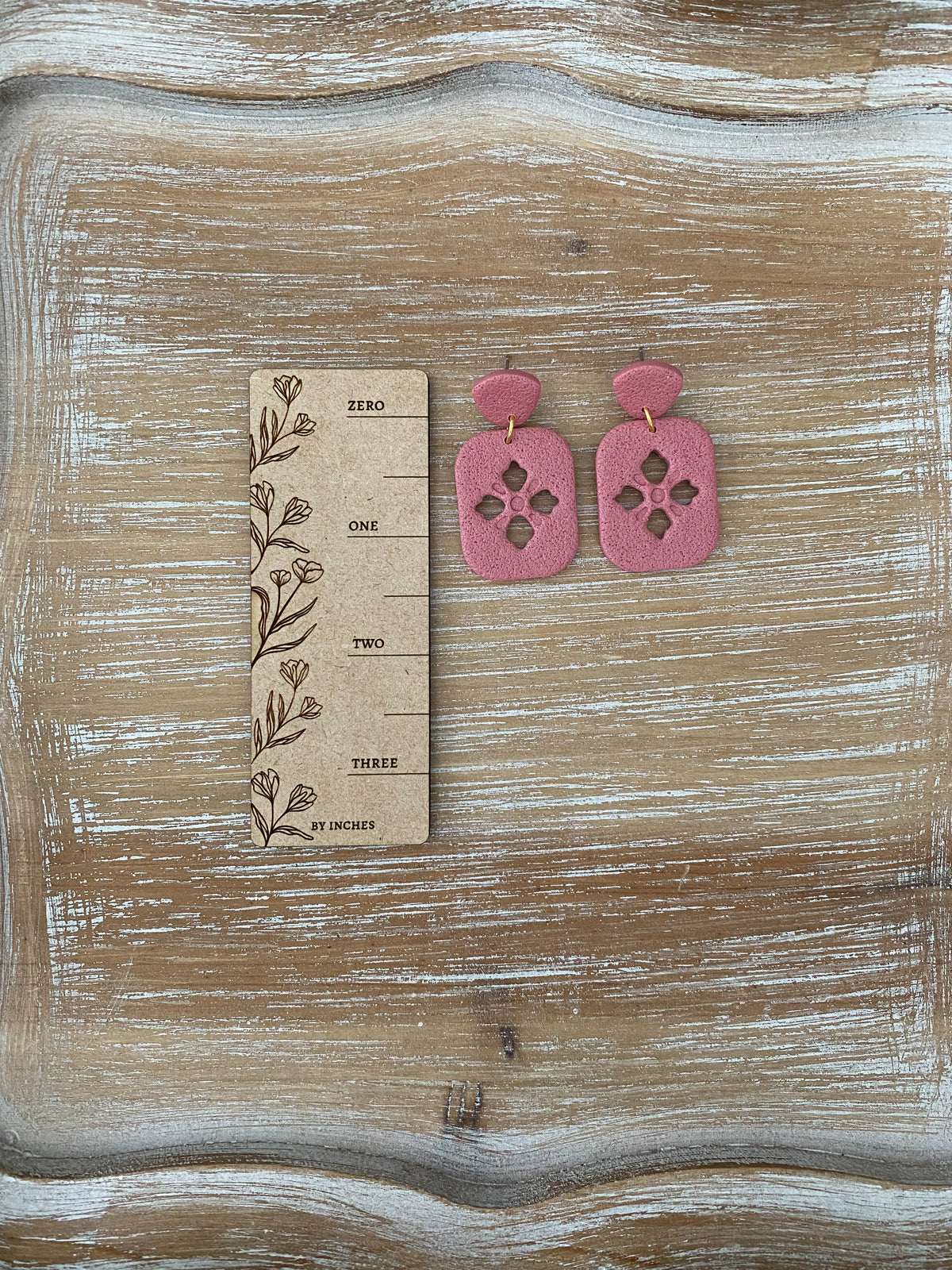 Rounded rectangle cut-out dangle earrings (multiple styles)