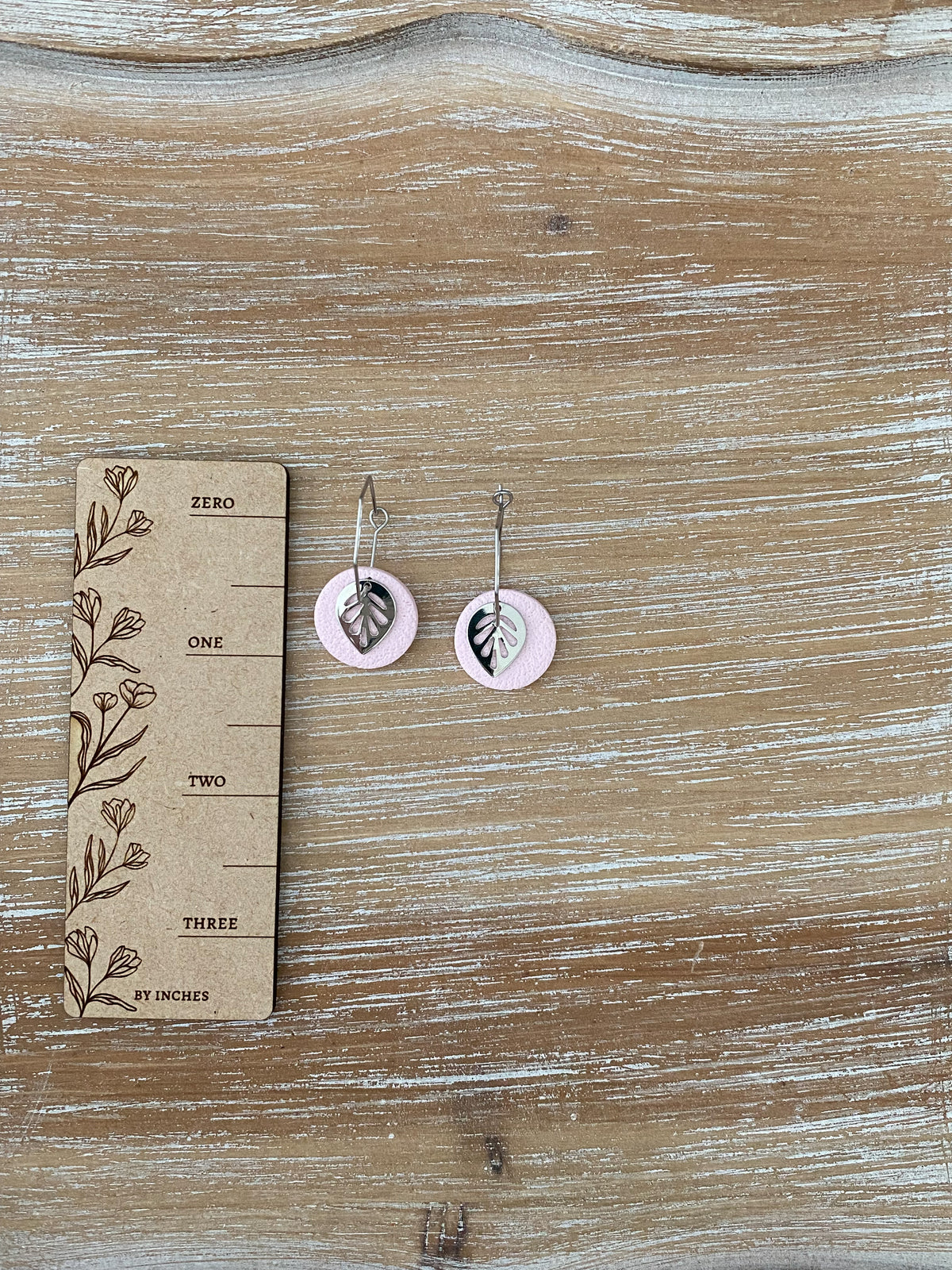 Silver Leaf Hoop Earrings