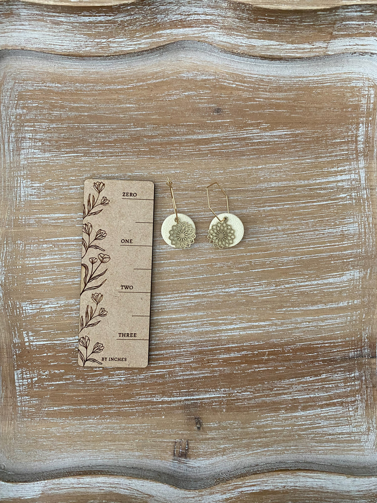 Gold Mandala Hoop Earrings