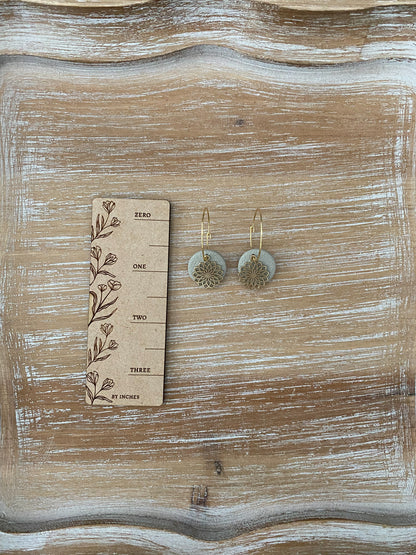 Gold Mandala Hoop Earrings