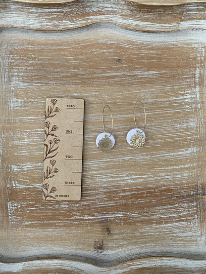 Gold Mandala Hoop Earrings