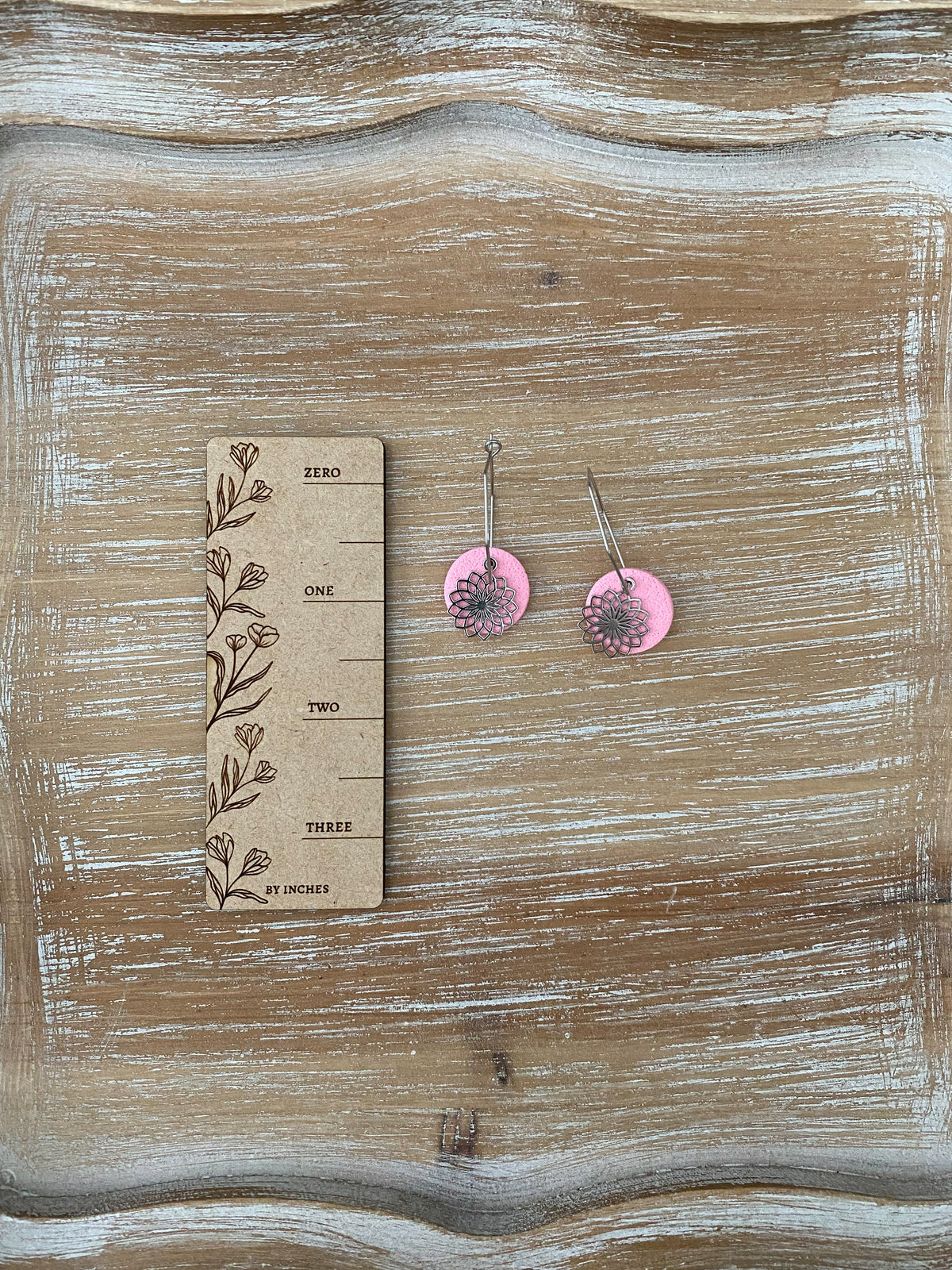 Silver Mandala Hoop Earrings