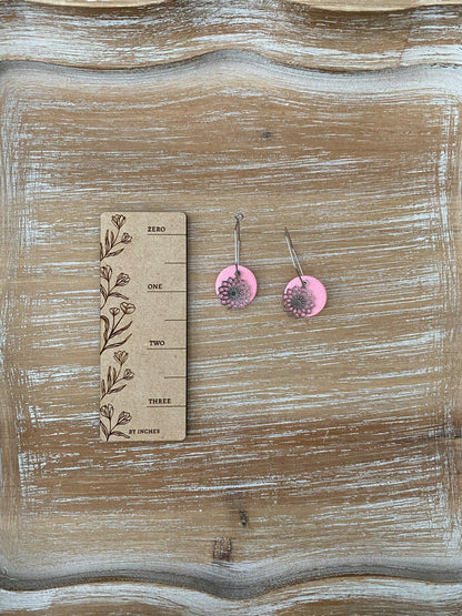 Silver Mandala Hoop Earrings
