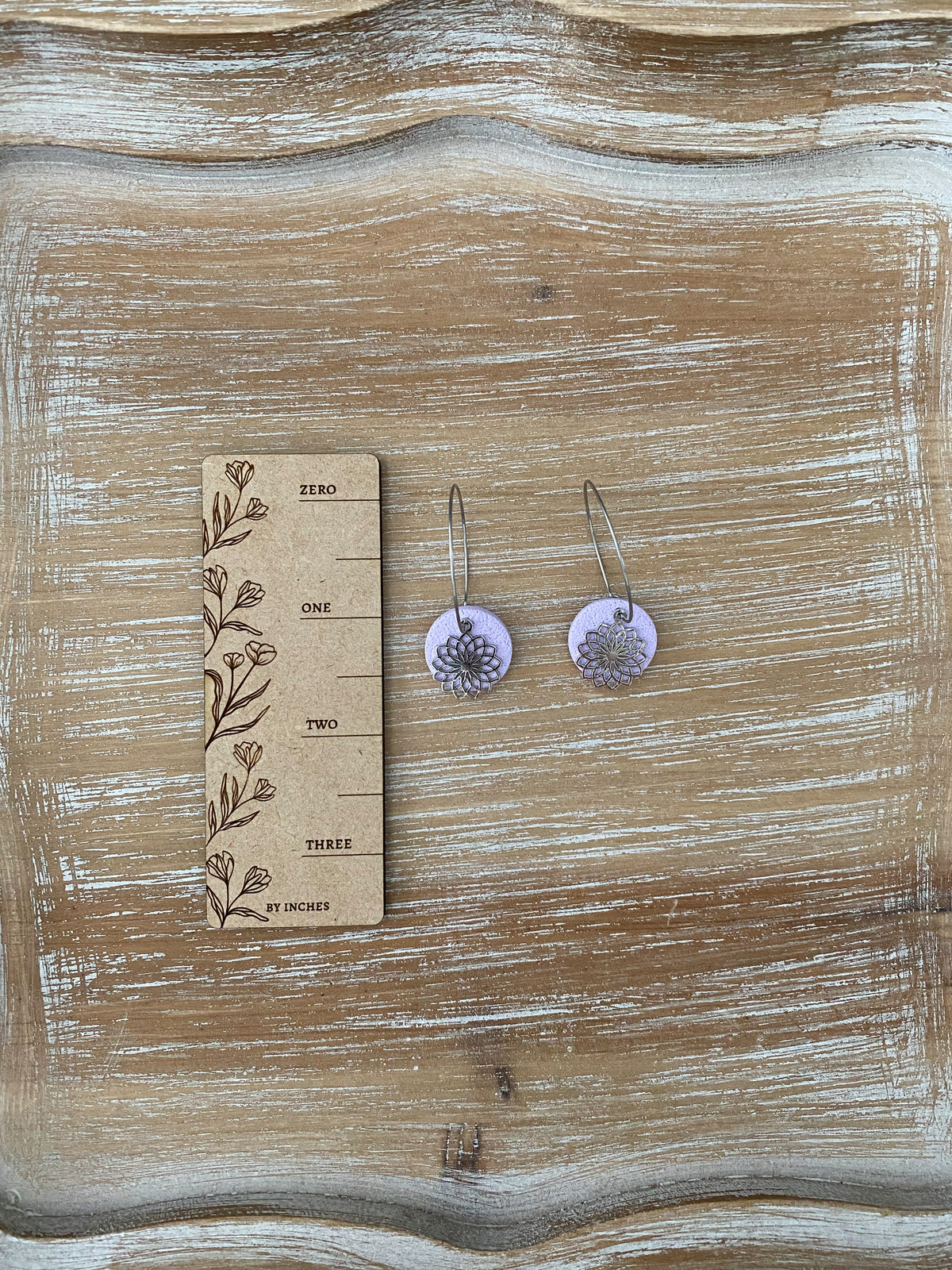 Silver Mandala Hoop Earrings