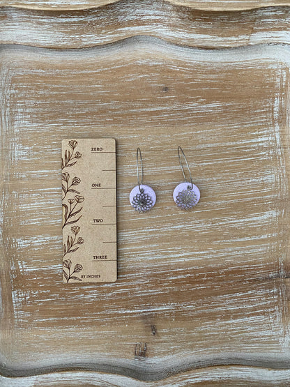 Silver Mandala Hoop Earrings