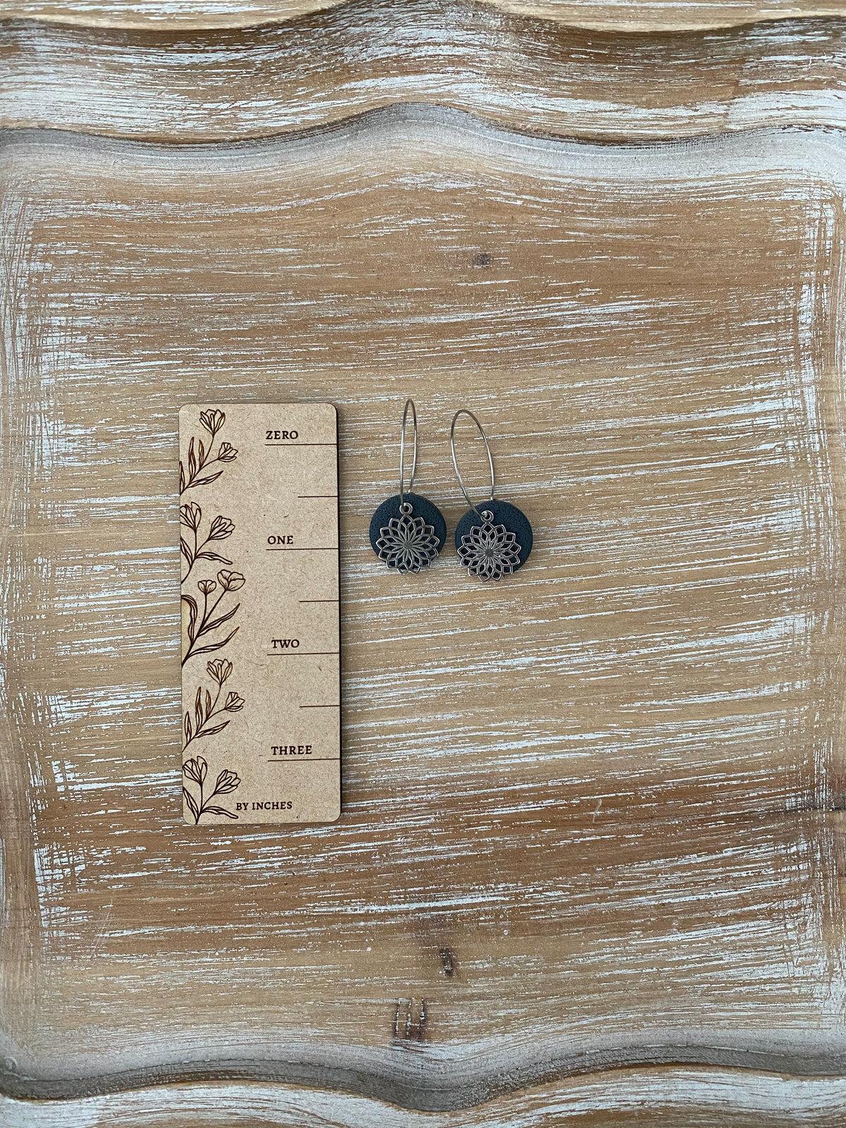 Silver Mandala Hoop Earrings