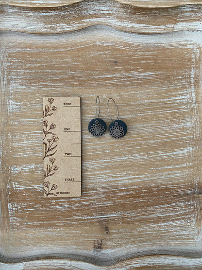 Silver Mandala Hoop Earrings